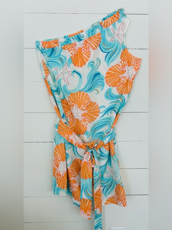 Lilly Pulitzer Dresses & Skirts - Lilly Pulitzer 100% Silk Fabric - Soft Blue & Peach Beach Wear, Size 2